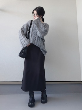 「アイテム（スカート）」を使った、haruさん（レディース・162cm）の秋コーディネート