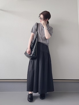 「GU（ジーユー）のアイテム（バッグ）」を使った、haruさん（レディース・162cm）の秋コーディネート