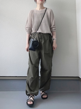 「GU（ジーユー）のアイテム（イヤリング）」を使った、haruさん（レディース・162cm）の夏コーディネート