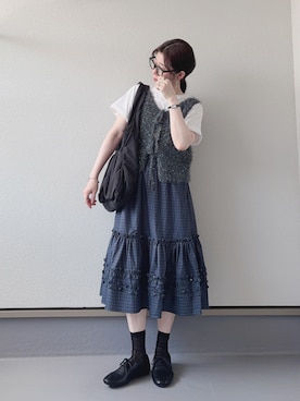 「tiptop（ティップトップ）のアイテム」を使った、haruさん（レディース・162cm）の夏コーディネート