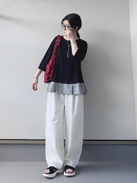 「アイテム（その他）」を使った、haruさん（レディース・162cm）の夏コーディネート