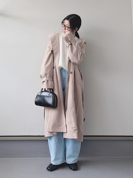 「GU（ジーユー）のアイテム（バッグ）」を使った、haruさん（レディース・162cm）の春コーディネート