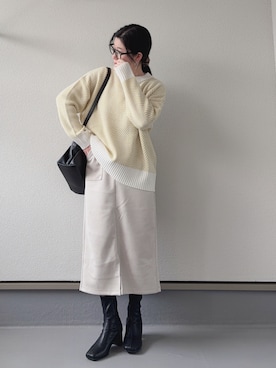 「アイテム（その他ヘアアクセサリー）」を使った、haruさん（レディース・162cm）の冬コーディネート