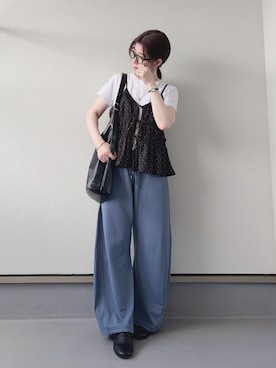 「tiptop（ティップトップ）のアイテム」を使った、haruさん（レディース・162cm）の夏コーディネート