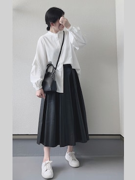 「GU（ジーユー）のアイテム（イヤリング）」を使った、haruさん（レディース・162cm）の夏コーディネート