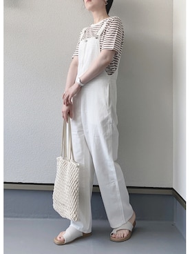「COOLなこのコが仲間入り」｜「アイテム（オールインワン・サロペット）」を使った、haruさん（レディース・162cm）の夏コーディネート