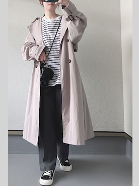 「reca（レカ）のアイテム（トレンチコート）」を使った、haruさん（レディース・162cm）の春コーディネート