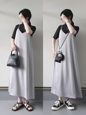 「GU（ジーユー）のアイテム（イヤリング）」を使った、haruさん（レディース・162cm）の夏コーディネート