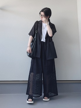 「アイテム（テーラードジャケット）」を使った、haruさん（レディース・162cm）の夏コーディネート