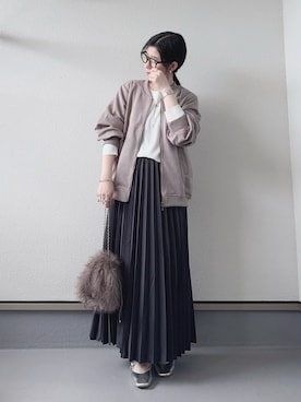 「アイテム（ブルゾン）」を使った、haruさん（レディース・162cm）の秋コーディネート
