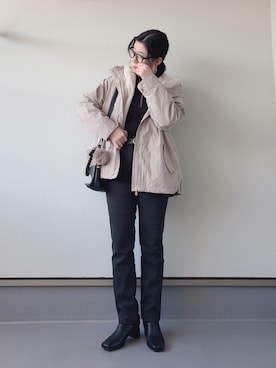 「アイテム（マウンテンパーカー）」を使った、haruさん（レディース・162cm）の秋コーディネート