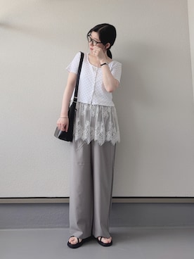 「tiptop（ティップトップ）のアイテム」を使った、haruさん（レディース・162cm）の春コーディネート