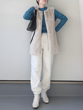 「Honeys（ハニーズ）のアイテム（ハンドバッグ）」を使った、haruさん（レディース・162cm）の冬コーディネート