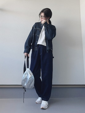 「アイテム（ボディバッグ/ウエストポーチ）」を使った、haruさん（レディース・162cm）の秋コーディネート