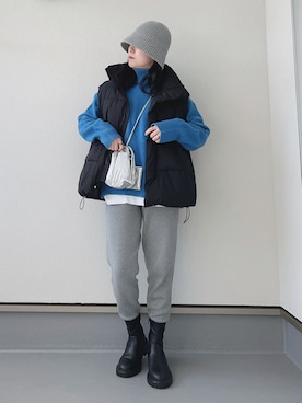 「CLEA（クレア）のアイテム（ジャケット/アウター）」を使った、haruさん（レディース・162cm）の冬コーディネート