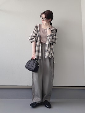 「GU（ジーユー）のアイテム（バッグ）」を使った、haruさん（レディース・162cm）の秋コーディネート
