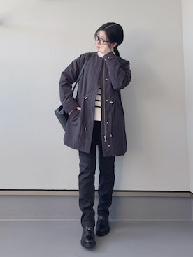 「アイテム（ボストンバッグ）」を使った、haruさん（レディース・162cm）の冬コーディネート