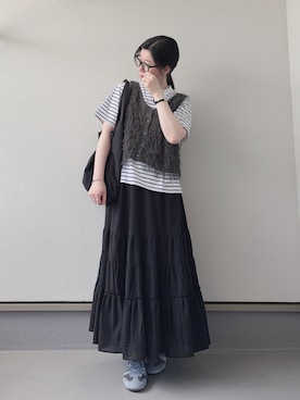 「tiptop（ティップトップ）のアイテム（トップス）」を使った、haruさん（レディース・162cm）の春コーディネート