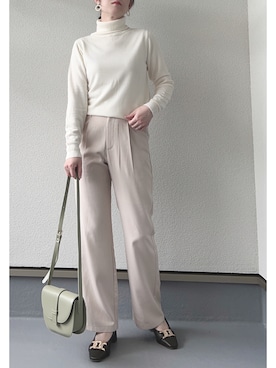 「CLEA（クレア）のアイテム（パンツ）」を使った、haruさん（レディース・162cm）の秋コーディネート