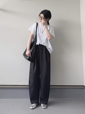 「アイテム（アクセサリー、ホワイト系）」を使った、haruさん（レディース・162cm）の夏コーディネート
