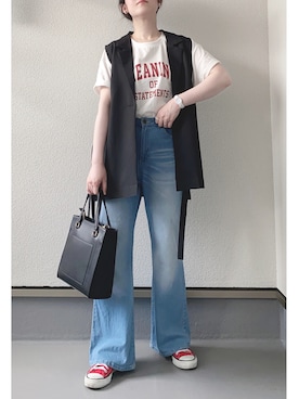 「CONVERSE（コンバース）のconverse（コンバース） ALL STAR OX（オールスターOX）（スニーカー）」を使った、haruさん（レディース・162cm）の夏コーディネート