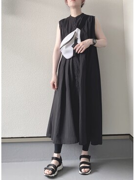 レギンス スパッツを使った ロングワンピース の人気ファッションコーディネート Wear