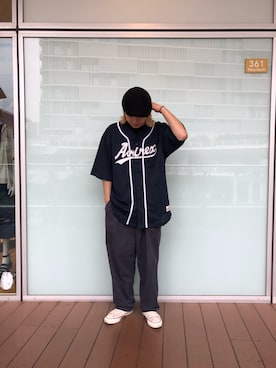 「AVIREX（アヴィレックス）のアイテム（ハンチング/ベレー帽）」を使った、 オオノさん（メンズ・178cm）の夏コーディネート
