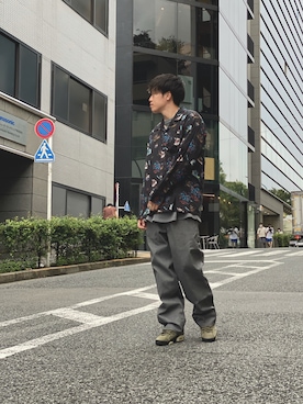 「travisscott」｜MELO×YHさん（メンズ・181cm）の夏コーディネート