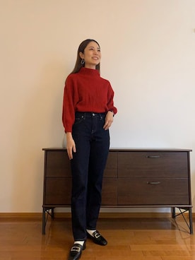 「小柄女子」｜AKOさん（レディース・150cm・30代）の冬コーディネート
