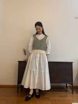 「小柄女子」｜AKOさん（レディース・150cm・30代）の秋コーディネート
