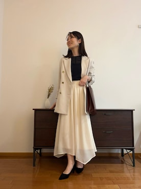 「小柄女子」｜AKOさん（レディース・150cm・30代）の春コーディネート