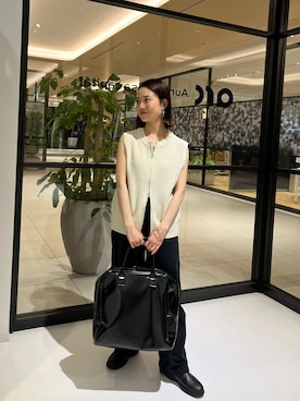 「アイテム（ベスト）」を使った、AKOさん（レディース・150cm・30代）の春コーディネート