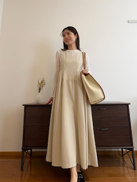 「小柄女子」｜AKOさん（レディース・150cm・30代）の春コーディネート