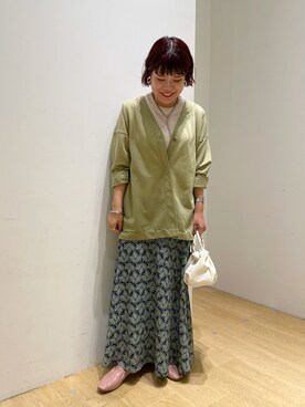 「ピスタチオ」｜「アイテム（バレエシューズ）」を使った、なつあんさん（レディース・153cm）の夏コーディネート