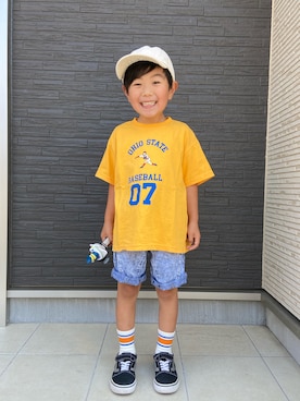 「L.COPECK（エルコペック）のアイテム」を使った、1KK1-013さん（キッズ・100cm）の夏コーディネート