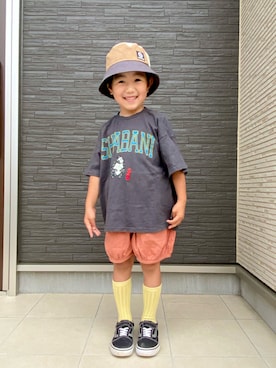 「JIPPON（ジポン）のアイテム」を使った、1KK1-013さん（キッズ・100cm）の夏コーディネート