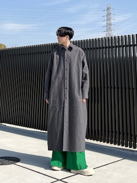 「春カラー」｜「アイテム（その他アウター）」を使った、Tさん（メンズ・176cm）の春コーディネート