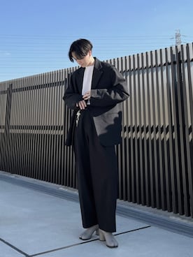 「アイテム（テーラードジャケット）」を使った、Tさん（メンズ・176cm）の冬コーディネート