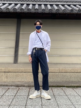 「th（ティー エイチ）のアイテム（トップス）」を使った、Tさん（メンズ・176cm）の秋コーディネート