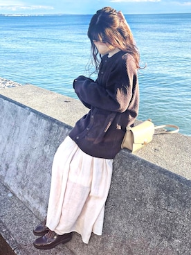 「a.g.plus（エージープラス）のアイテム」を使った、shifon*さん（レディース・156cm）の冬コーディネート