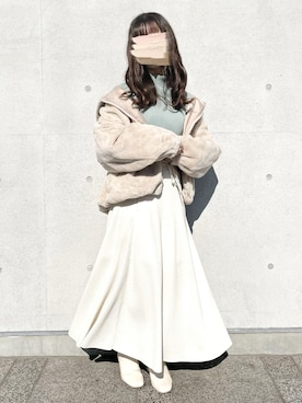 「frames RAY CASSIN（フレームスレイカズン）のアイテム（ブルゾン）」を使った、shifon*さん（レディース・156cm）の冬コーディネート