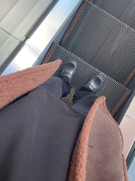 「ムートンコート」｜「アイテム（その他アウター）」を使った、nanoさん（メンズ・160cm）の春コーディネート