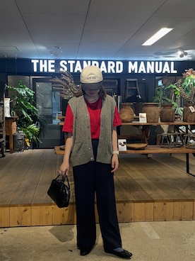 「アイテム（バレエシューズ）」を使った、蚊さん（レディース・157cm）の秋コーディネート