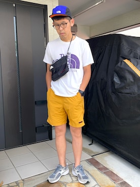 「アイテム（ボディバッグ/ウエストポーチ）」を使った、KHさん（メンズ・170cm）の夏コーディネート