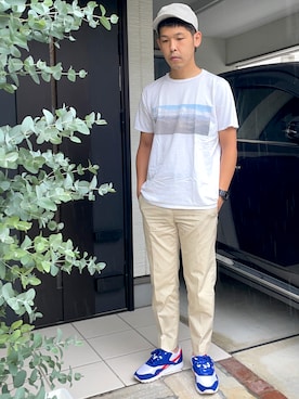 「VISVIM（ビズビム）のアイテム（帽子）」を使った、KHさん（メンズ・170cm）の夏コーディネート