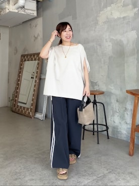 「RIVE DROITE（リヴドロワ）のアイテム（サンダル）」を使った、rd-yuko さん（骨格ウェーブ・レディース・155cm）の夏コーディネート