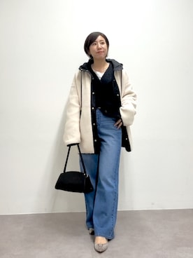 「RIVE DROITE（リヴドロワ）の【収納力抜群】2wayハンドルバッグ（ハンドバッグ）」を使った、rd-yuko さん（レディース・155cm）の秋コーディネート