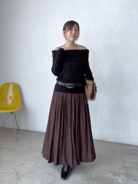 「アイテム（ベルト）」を使った、rd-yuko さん（レディース・155cm）の夏コーディネート