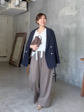 「アイテム（テーラードジャケット）」を使った、rd-yuko さん（レディース・155cm）の夏コーディネート