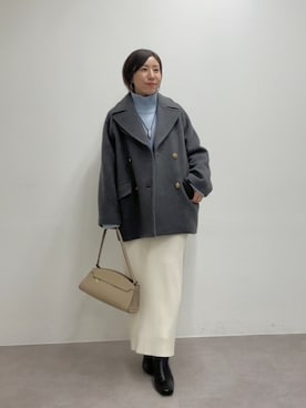 「アイテム（ピーコート）」を使った、rd-yuko さん（レディース・155cm）の秋コーディネート